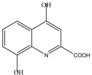 Fig. 5.2 Struttura molecolare dell’acido xanturenico
