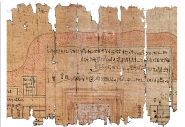 Fig. 1.9. Planimetria per la realizzazione dell’edificio funerario di Ramesse IV (dettaglio)