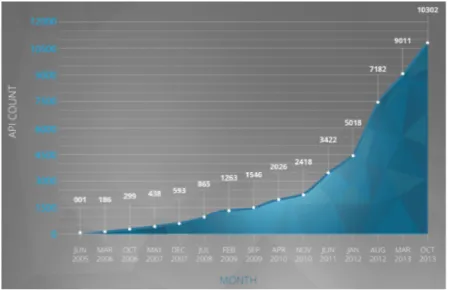 Figure 2.1: Public APIs growth since 2005