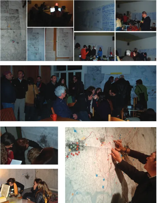 Figure 14.  People at work during the Community Mapping Initiative (source:  SimetoPAR archive)