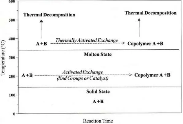 Figure  1.2.  Schematic  representation  of  the  exchange  reactions  which  can  occur  in 