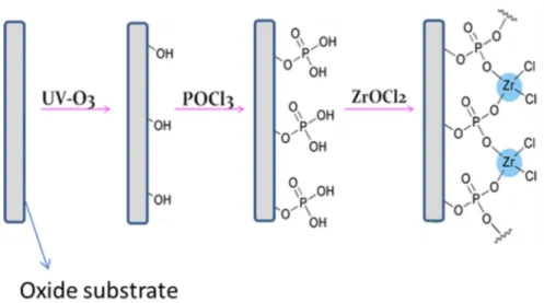 Figure 32: Scheme of ZP priming protocol on flat oxide substrates. Reprinted with permission from  ref