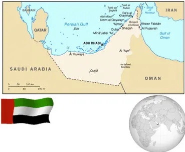 Figure 1. Location of the United Arab Emirates 