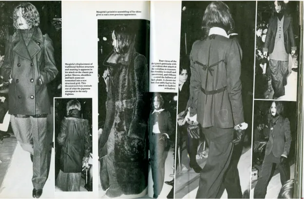 Figure 2: Bill Cunningham, images and text on Martin Margiela, Autumn/Winter 1989, Details, September 1989 The approach of the founder of Comme des Garçons and the Dover Street Market is not limited to an aesthetic or formal language