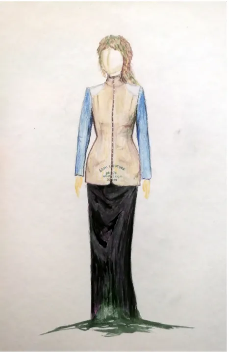 Figure 2: illustration inspired by Martin Margiela A/W 1997, look 12/41,