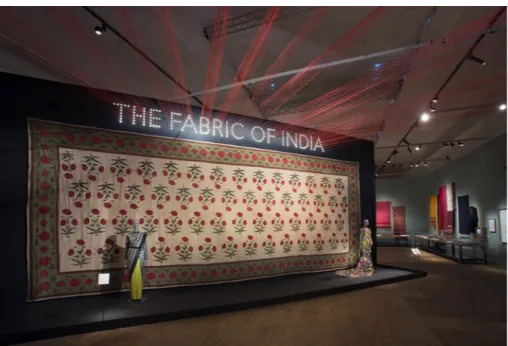 Figure 3: The entrance of Fabric of India at the Victoria &amp; Albert Museum, 2015–6
