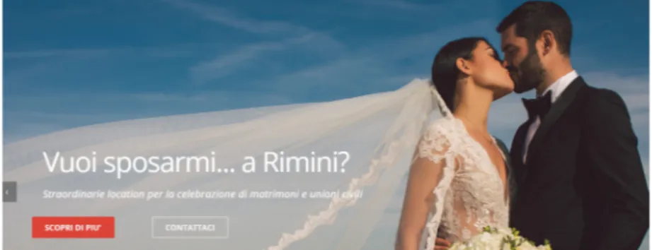 Figura 3: esempio di turismo dell’esperienza – Rimini Wedding Destination