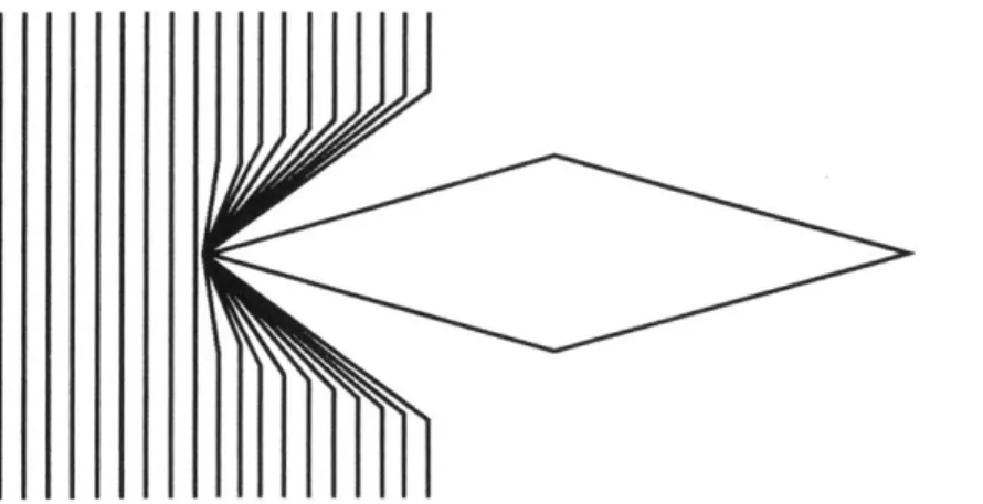 Fig.  4  -  Esempio  di  causalità  fenomenica  in  assenza  di  movi- movi-mento reale (Massironi, Bonaiuto, 1966) 