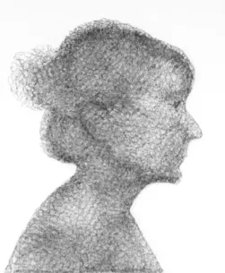 Fig.  13  –  Jane  McAdam  Freud,  Self  Portrait  large  wall  relief,  wire, 2014. Exhibition: On Identity, Martini&amp;Ronchetti  Galler-ies, Genoa, 2014.