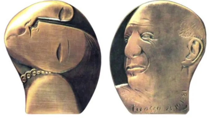 Fig. 4 -  Jane McAdam Freud, Picasso medal, bronze, 1980.
