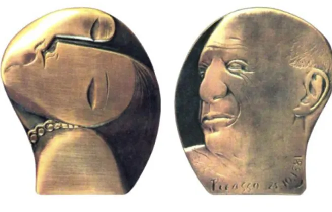Fig. 4 - Jane McAdam Freud, Picasso medal, bronzo, 1980. 