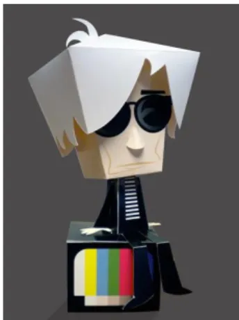 Fig. 8 – Custom Paper Toy, Andy Warhol