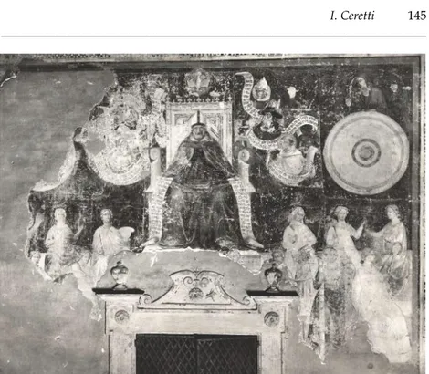 Fig. 9: Maestro della Cappella Bracciolini, Trionfo di sant’Agostino.  Pistoia, San Francesco