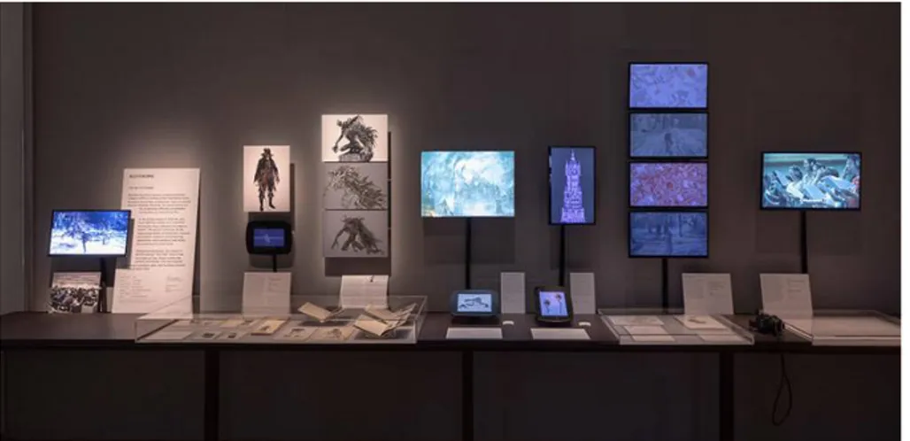 Fig. 2 Videogames: Design/Play/Disrupt, exhibition view,  2019 © Victoria and Albert Museum, London  