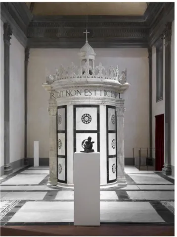 Fig.  6,  Massimo  Bartolini,  Revolutionary  Monk,  2005,  ferro,  motore  elettrico,  legno  133 x 44 x 44 cm