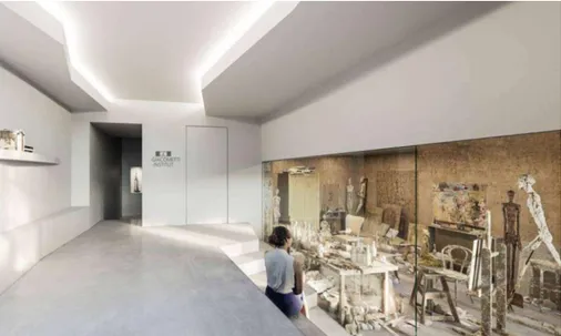 Fig. 6 Ricostruzione Atelier Giacometti, 2018. Fondazione Giacometti Parigi