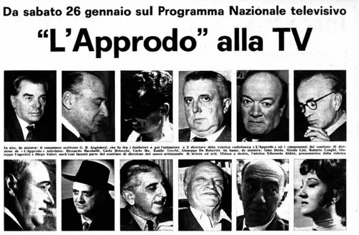 Fig. 1 – L’Approdo alla TV, “Radiocorriere”, 20-26 gennaio 1963 