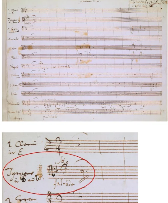 Figure 1-2 – J. H AYDN , Sinfonia n. 103 in Mi maggiore, autografo (Londra, British 