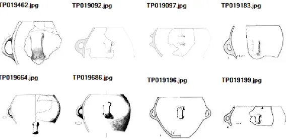 Fig. 24. Olle. Forma A tipo 2. Olla ovoidale con coppia di anse 