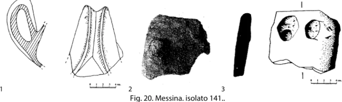 Fig. 19. 1. Messina, isolato 141, CST/17; 2. Milazzo; 3. Naxos. 