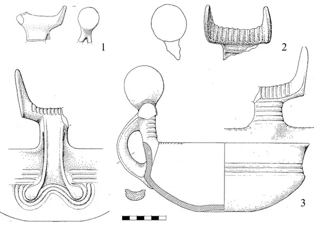 Fig. 2.24. Anse cornute con espansioni verticali, piatte con profilo geometrico in visione laterale (AC4.1)