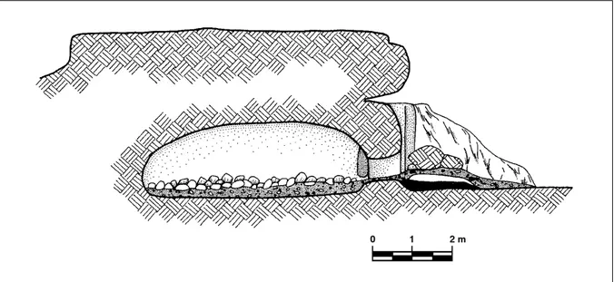 Fig. 13. Tomba IV: sezione stratigrafica. 