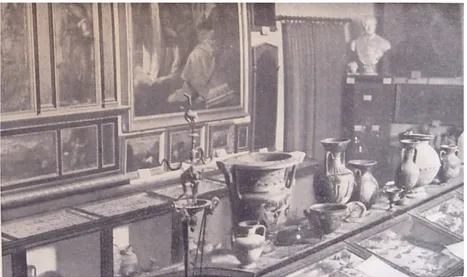 Figura 5: La sala dei reperti “umbro-romani” del Museo di Stato di San Marino (da Fattori 1914)