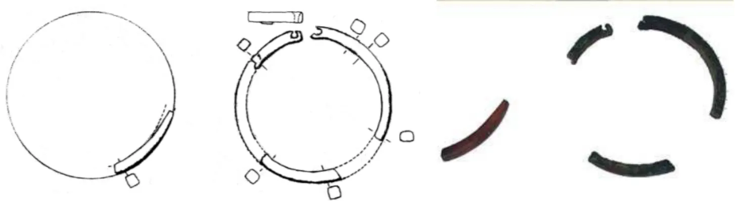 Figure 18-19: Disegno e foto dei bracciali in avorio (repp. 236, 237).