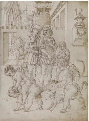 Fig.  7,  Marco  Zoppo,  Morte  di  Penteo  (f.  21r,  ‘Rosebery’s  album’),  1455-1460,  Londra,  Department  of  Prints and Drawings of the British Museum