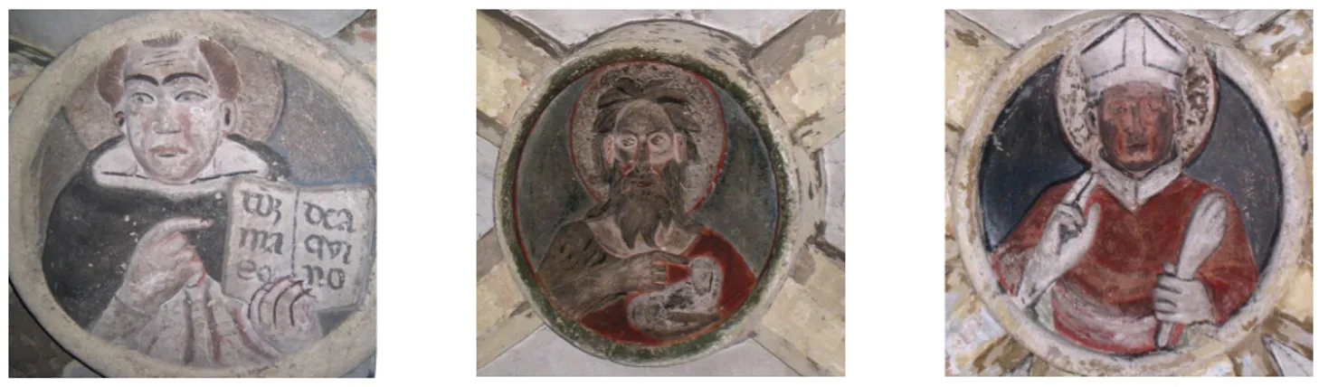 Fig.  16,  Resti  della  decorazione  pepolesca,  cappella  dei Santi Giacomo e Filippo, oggi della Santa Croce,  Bologna, San Domenico.