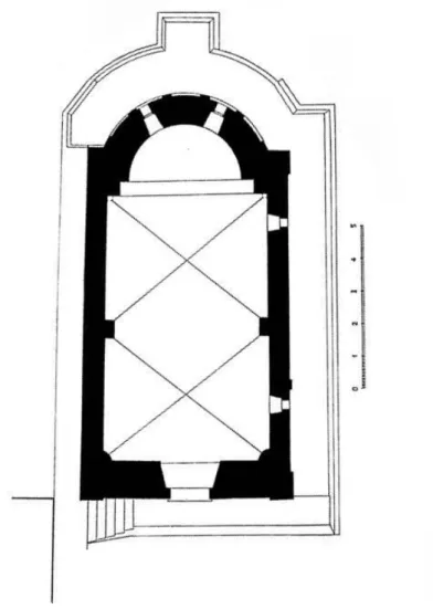 Fig.  4,  Genova-Sampierdarena,  chiesa  di  Sant’Agostino  della  Cella,  pianta  (da  Carlo  Ceschi,  Architettura 