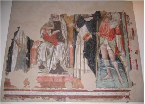 Fig.  4,  Pietro  di  Giovanni  Lianori,  Vergine  allattante  e  i  santi  Pietro  Martire,  Cristoforo,  Domenico  e 