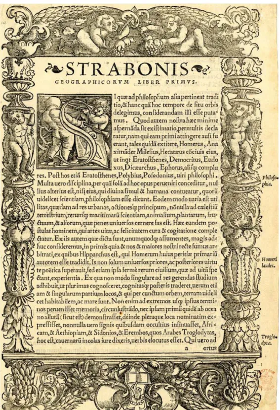 Fig.  2,  Strabone,  Geographicorvm  Commentarii,  Basilea,  Valentin  Curio,  1523,  Londra,  British  Museum,  inv
