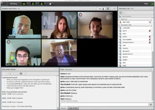 Figure 3.9: Screenshot from a role playing online session during the 2016 LED seminar.