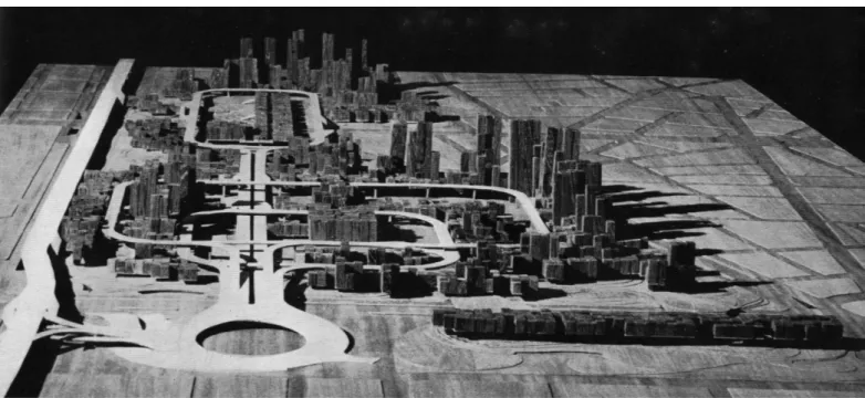 Fig. 4 Centro direzionale di Torino. Plastico di concorso, 1962. Archivio privato di Glauco Gresleri.