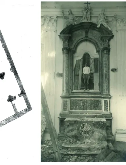 Fig.  5  La  chiesa  di  S.  Filippo  in  fase  di  demolizione,  1900  c.:  ASICAP  (Archivio Storico Iconografico della Civica Pinacoteca), raccolta di foto del  monastero di S
