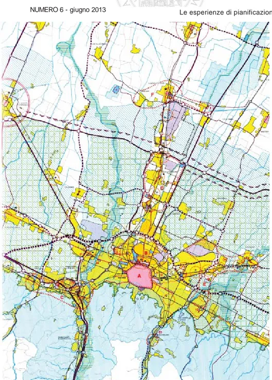Fig. 8 - Piano infraregionale di  Bologna (1995) - da  Urbanistica  Quaderni , n. 5, 1995