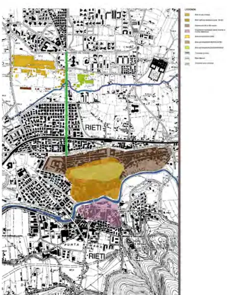 Fig. 3 - Città storica ed  aree ex industriali. Nella pagina seguente: Fig. 4 - Cronologia  generale degli edifici del  centro storico – R