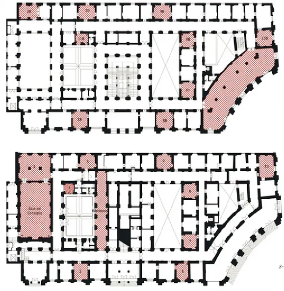 Fig. 6 - Individuazione degli am- am-bienti sottoposti a monitoraggio  ambientale.