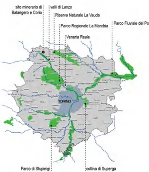 Fig.  2.  Localizzazione  del  sito  all’interno  della  rete  provinciale  di  parchi,  riserve  naturali  e  aree  protette.