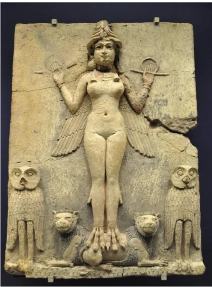 Fig. 8. La ‘regina della notte’ o Luna nera, divinità lunare mesopotamica, qui simbolicamente circondata da  animali notturni (ca