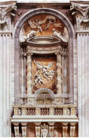 Fig. 7. Bernardino Radi, progetti di depo- depo-siti, da “Disegni varii di depositi ò  sepul-cri”, Roma, 1619