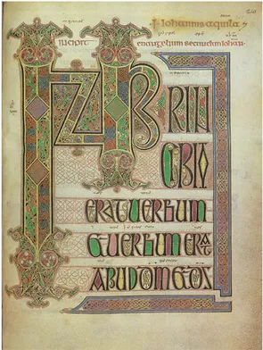 Fig. 5. Chi Rho, Libro di Lindisfarne, prima del  698, Londra, British Library