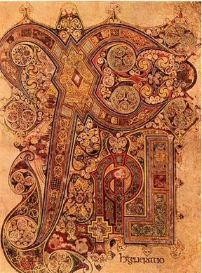 Fig.  7.  Pagina  di  testo,  Libro  di  Kells,  dopo  l’800,  Dublino, Trinity College Library