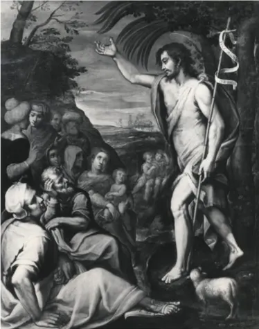 Fig. 2. Francesco Cavazzoni, Predica San Giovanni predica alle turbe,  1580, Bologna, chiesa di San Giovanni in Monte