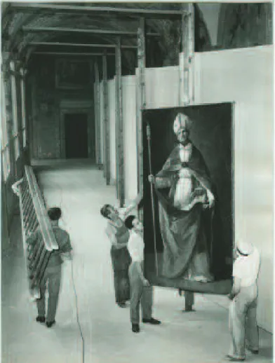 Figura 1: Allestimento della mostra su Guido Reni, 1954, Archi- Archi-ginnasio (Foto Breveglieri)