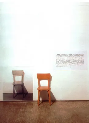 Figura 2 – Joseph Kosuth, Una tre sedie, 1965