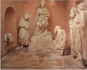 Figura 6 - Arnolfo di Cambio, Presepio monumentale con figure scolpite, Santa Maria Maggiore, Roma.