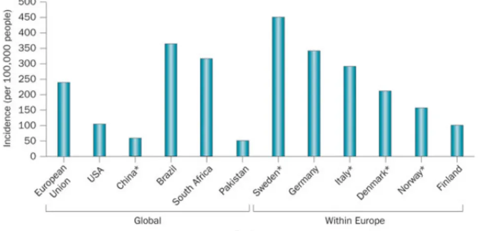 Figure 5 - Estimates of the global incidence of TBI 