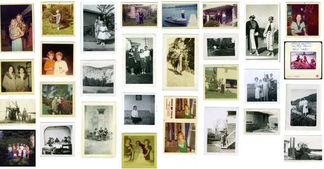Figura	 8	 Esempi	di	immagini	fotografiche	home	mode	tratte	dal	progetto	Look	at	Me	che	da	anni	raccoglie	foto	 vintage	 caricate	 dagli	 stessi	 utenti	 sul	 sito	 web	 http://look-at-me.tumblr.com	 .	 Queste	 immagini	 mostrano	 chiaramente	l’uso	rituali